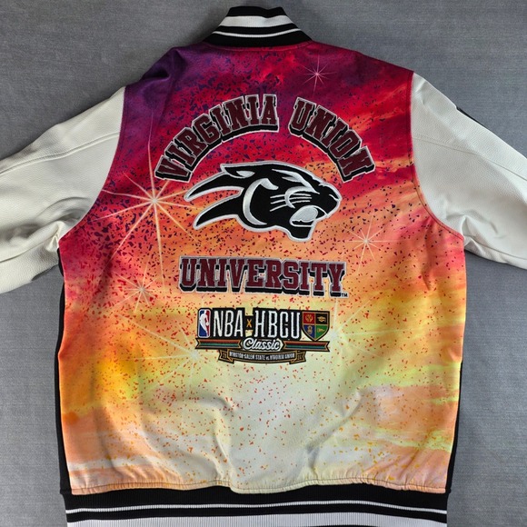 Pro Standard Virginia Union University NBA HBCU Classic Varsity Jacket Mens 2XL - Picture 2 of 11